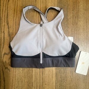 NEW Fabletics Ellie High Support Sports Zip Front Bra-Size Small